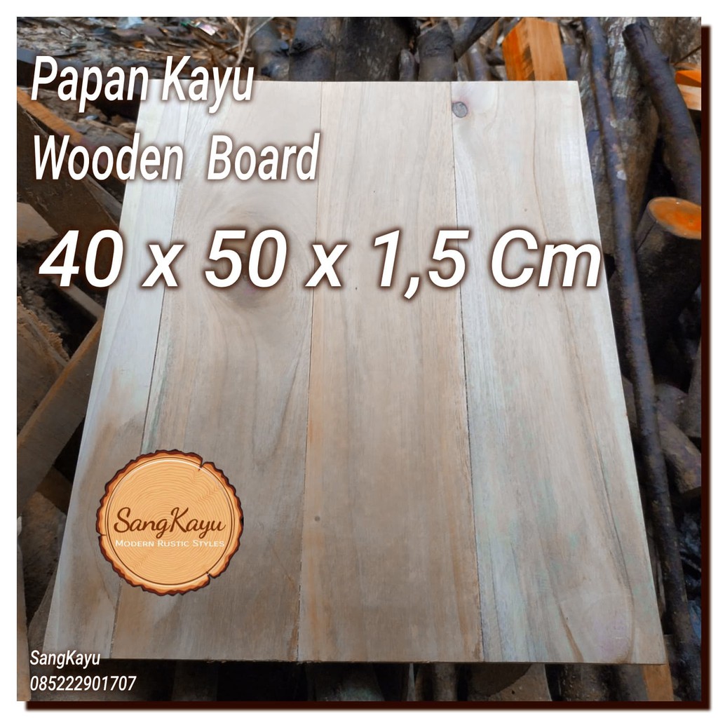 Papan kayu 40x50x1,5 Wooden Scrap Board display alas kayu nampan