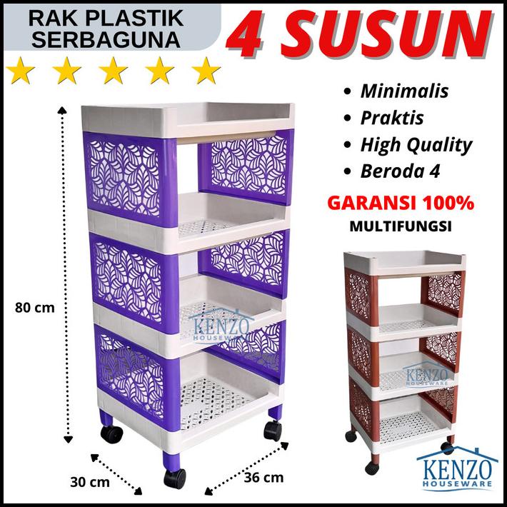 Rak Serbaguna 4 5 Susun Plastik Besar Rak Susun Plastik Roda Awet Kuat