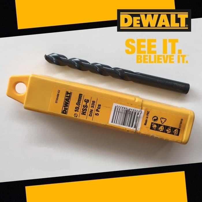 DEWALT Mata Bor Besi HSS-G 10 Mm DEWALT Drill Bit 10 Mm