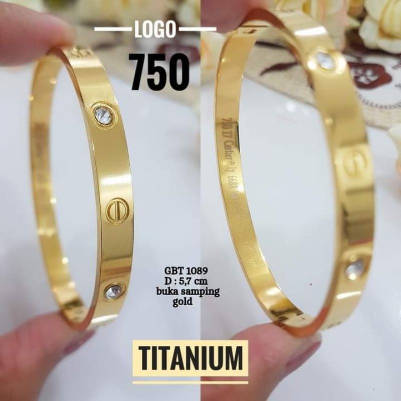 gelang Cartier titanium Logo