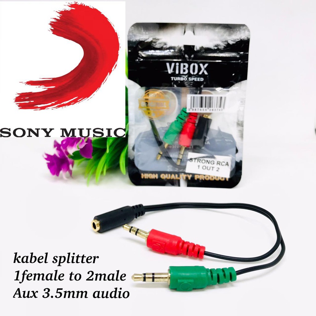 KABEL SPLITTER VIBOX  MUSIC 1 FEMALE TO 2 MALE