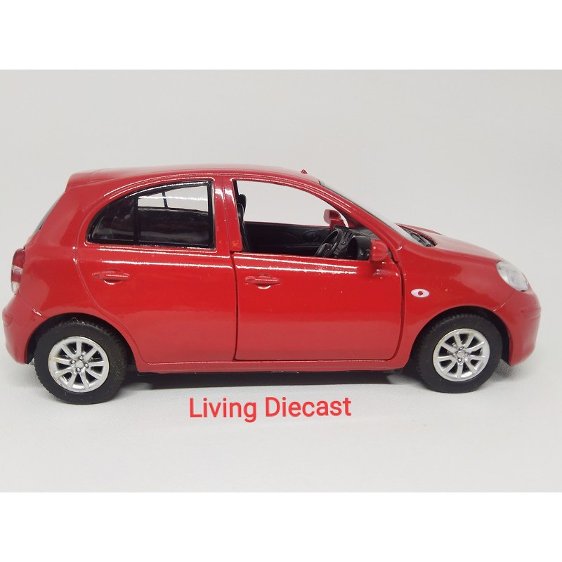 Diecast / Miniatur Mobil nissan march - Color Red - Merah