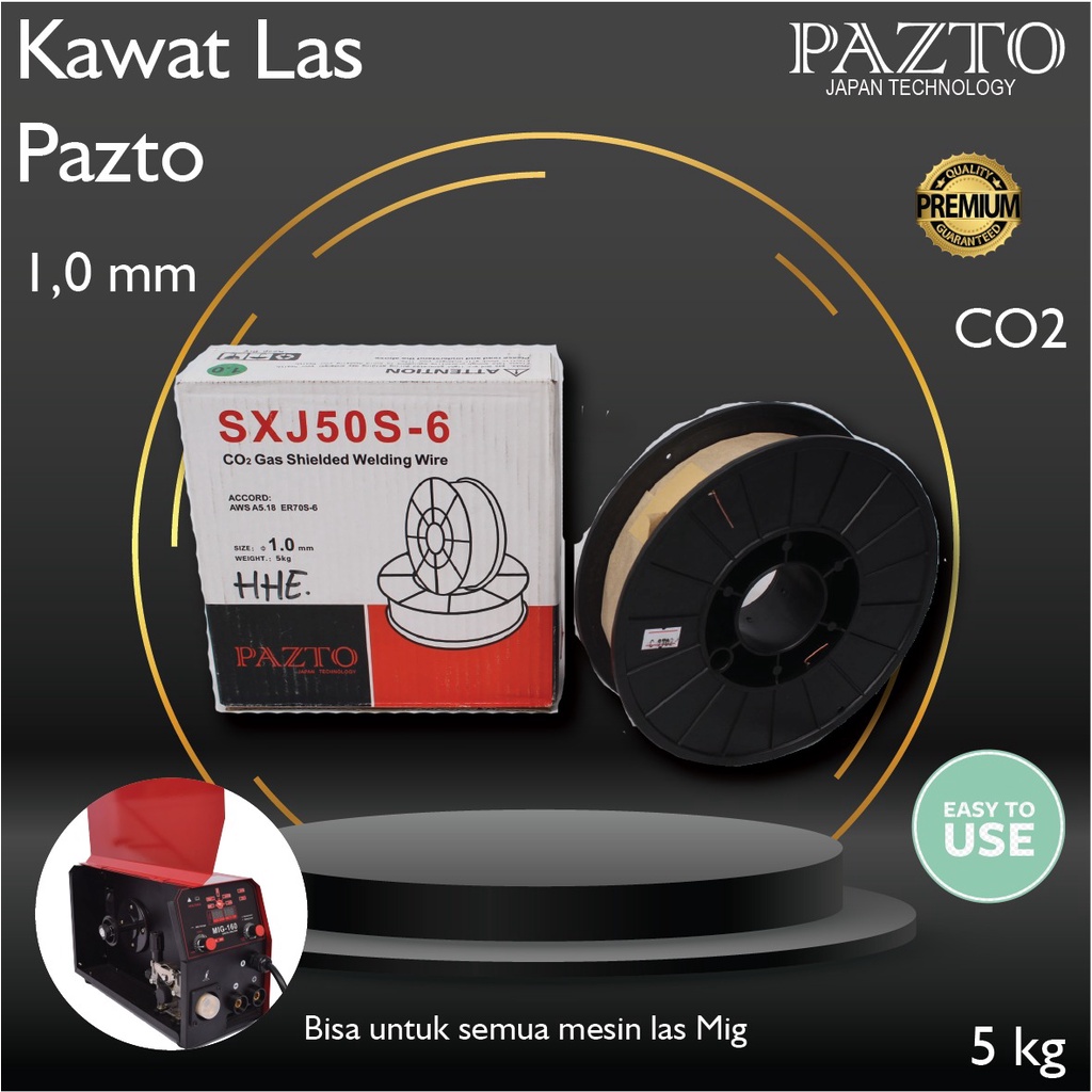 Kawat Las Pazto CO 2 MIG MIGi 1 mm 5 KG