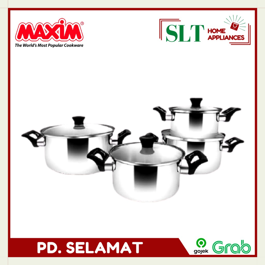 MAXIM SUPER PAN PANCI SET 4PCS PANCI STAINLESS COOKWARE SET