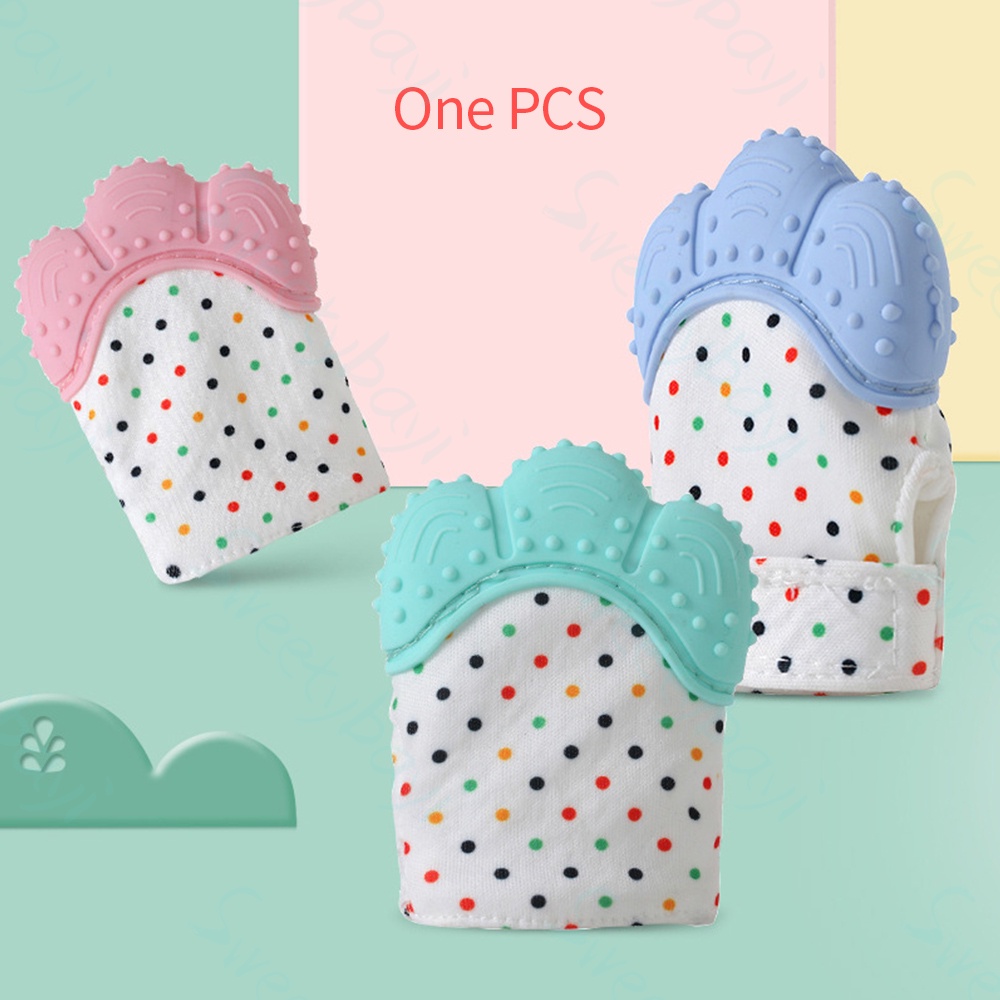 Sweetybayi sarung tangan teether bayi mitten baby glove teether 1 pcs