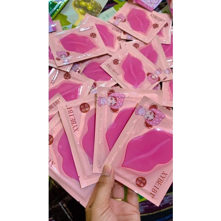 PINK LIP GEL MASK / MASKER BIBIR / PERAWATAN BIBIR / MELEMBUTKAN, MENCERAHKAN, MEMPERCANTIK BIBIR