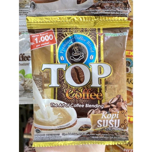 

TOP coffee/ top kopi bubuk renceng isi 10 sachet kemasan 1000