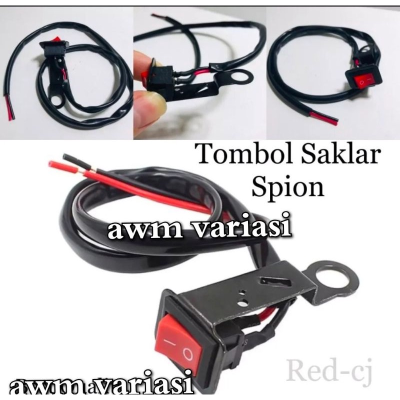 saklar switch on off lampu utama tembak universal dengan breket spion