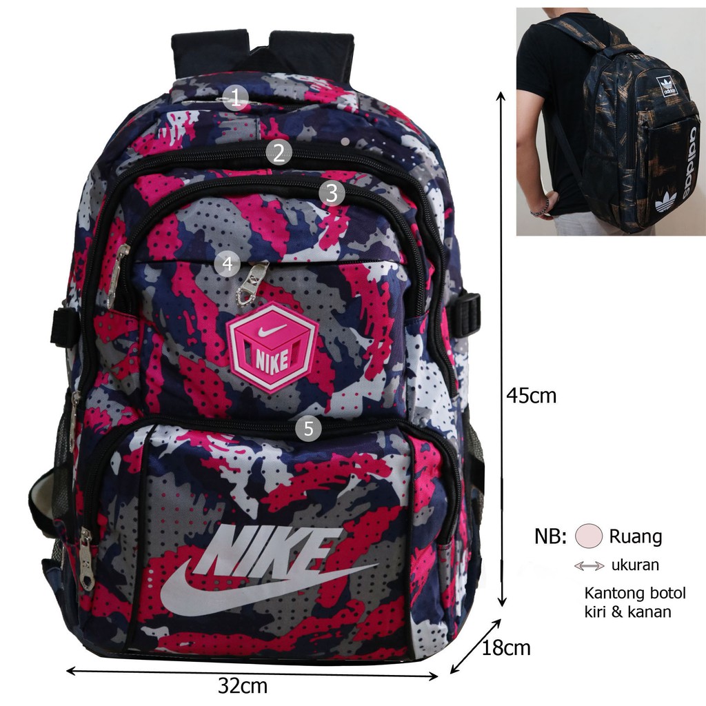 Tas Ransel Unisex Motif Kamufalse Urban Style Untuk sekolah,Ransel Bepergian