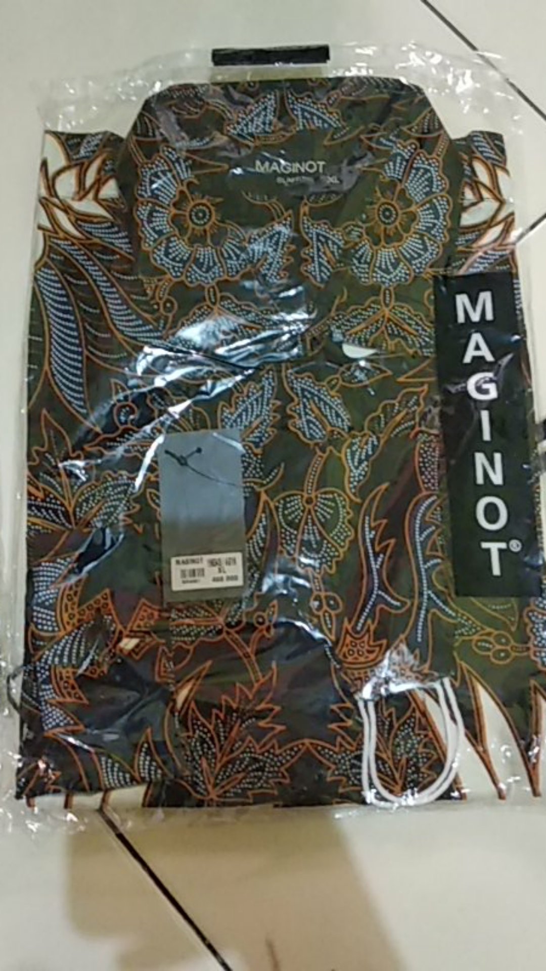 Maginot Kemeja Batik 2.0 Agya-ls Lengan Panjang Pria + Free Masker
