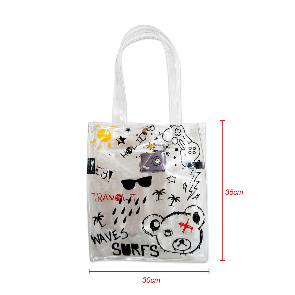 Totebag Transparant - Holiday - Tas Transparan - Travolt