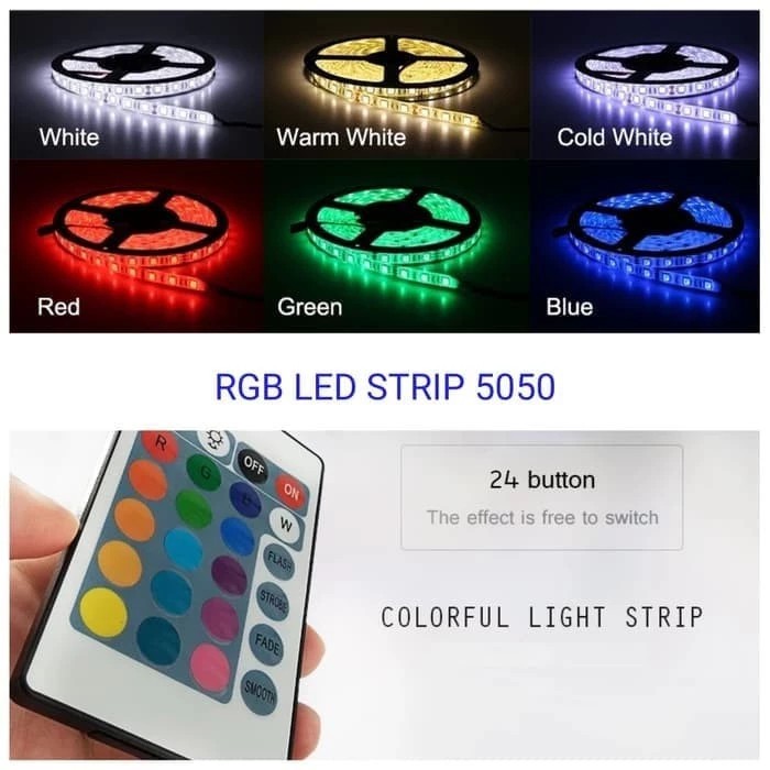 Lampu Led Strip RGB Dengan Remote Remot Murah Berkualitas