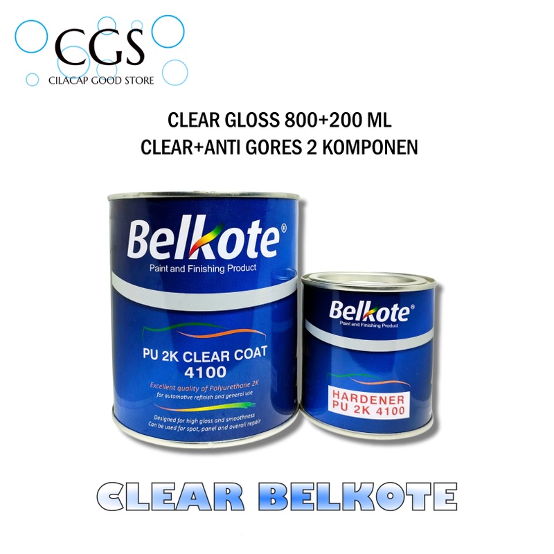 CLEAR GLOSS BELKOTE 4100 1 Liter - clear bellkote - clear gloss mobil - clear belkote - clear motor 
