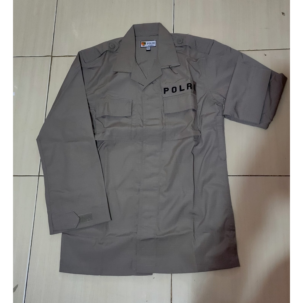 Baju pdl polri bahan ripstok original - satpam - security