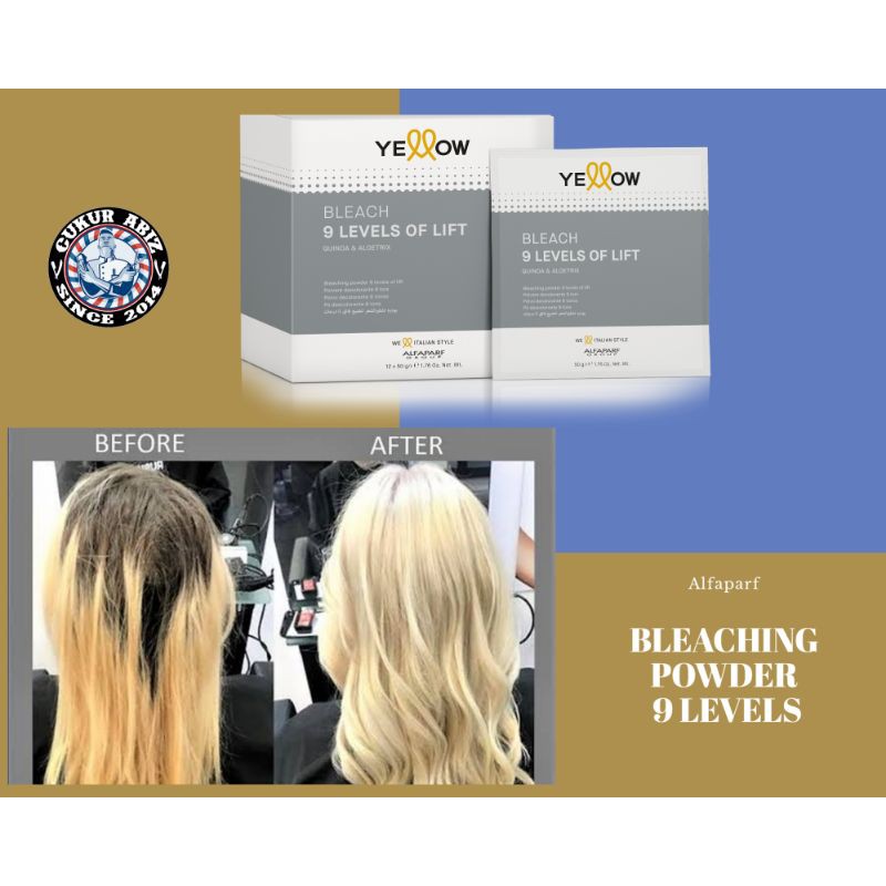 Powder bleaching level 9 Alfaparf yellow