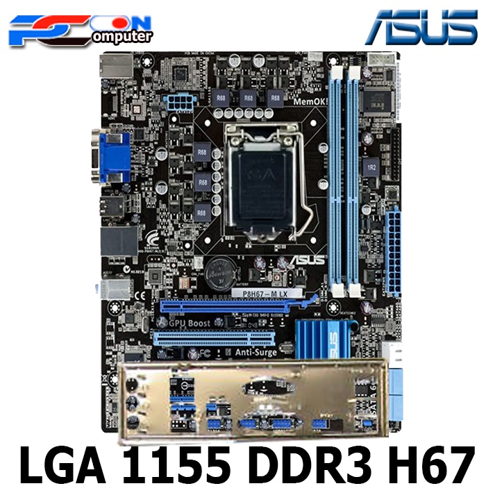 Mainboard intel Soket LGA 1155 P8H67 ASUS H67 Socket Sandy dan Ivy