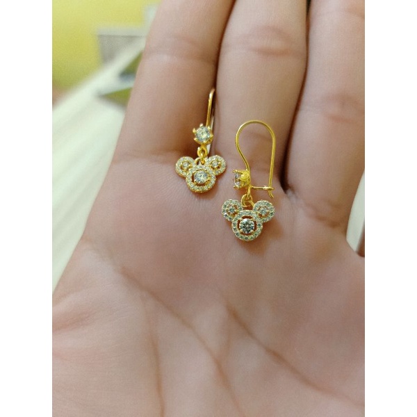 ANTING MICKEY DEWASA PERAK 925 LAPIS MAS