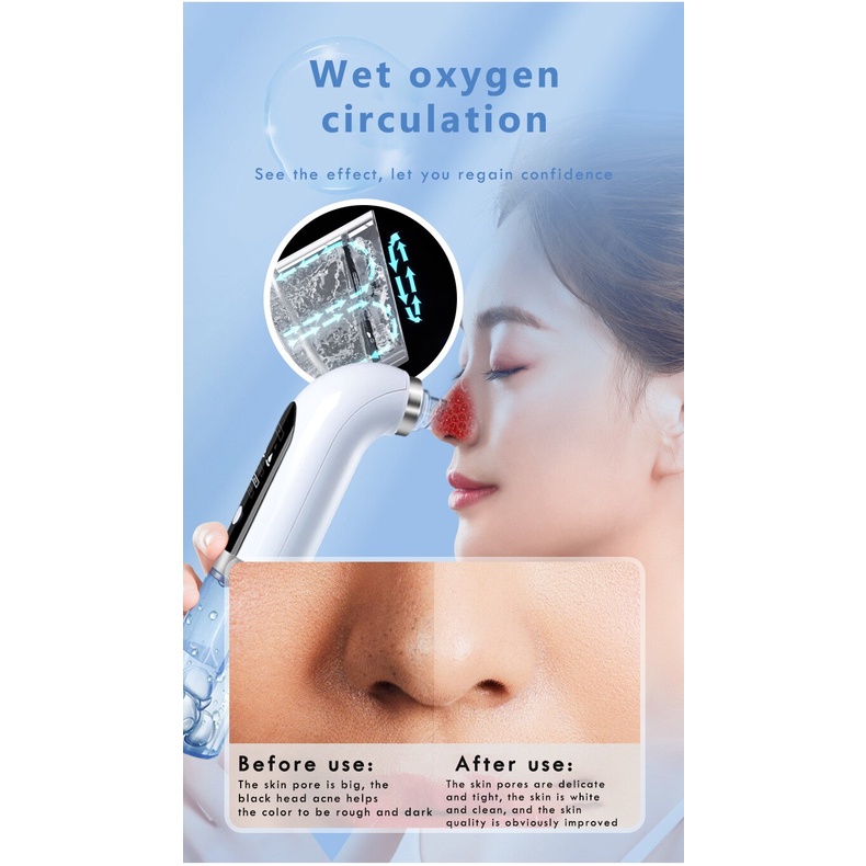 Penghilang Komedo Wajah Pembersih Hidung Dalam Water Cycle Acne Penghilang Jerawat Vacuum Suction Facial Diamond Beauty Clean Skin Tool