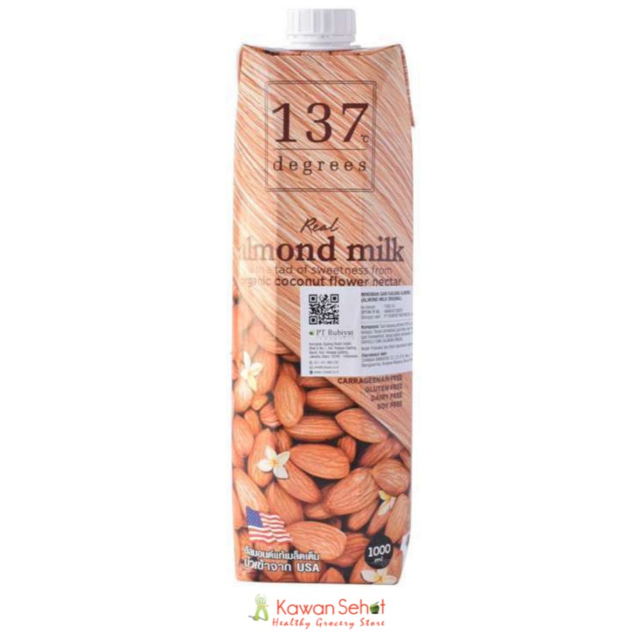 

137 Degrees Real Almond Milk with Organic Coconut Flower Nectar 1liter