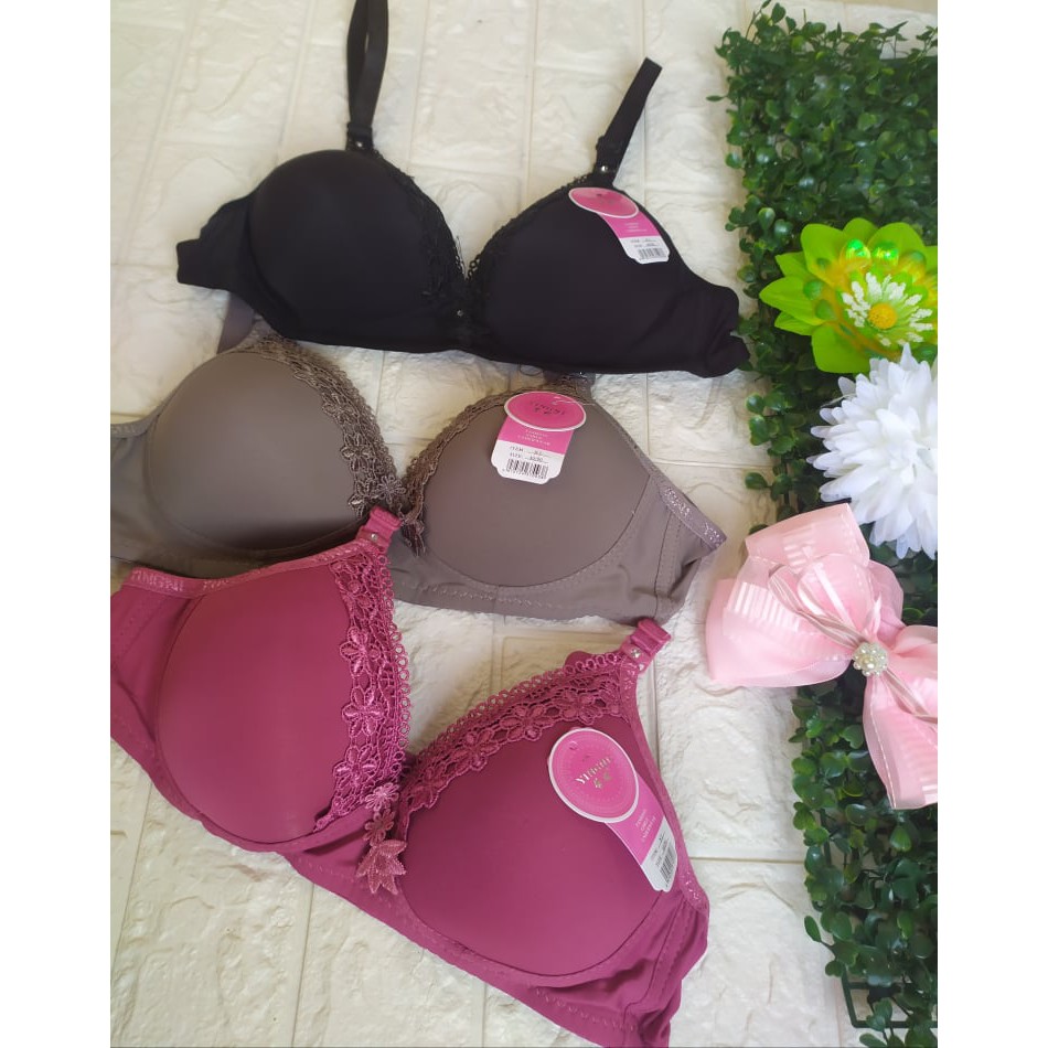 Bh Bra Tanpa Kawat Cup Besar  / Size 36 38 40 42 / Good Quality / Real Picture-1