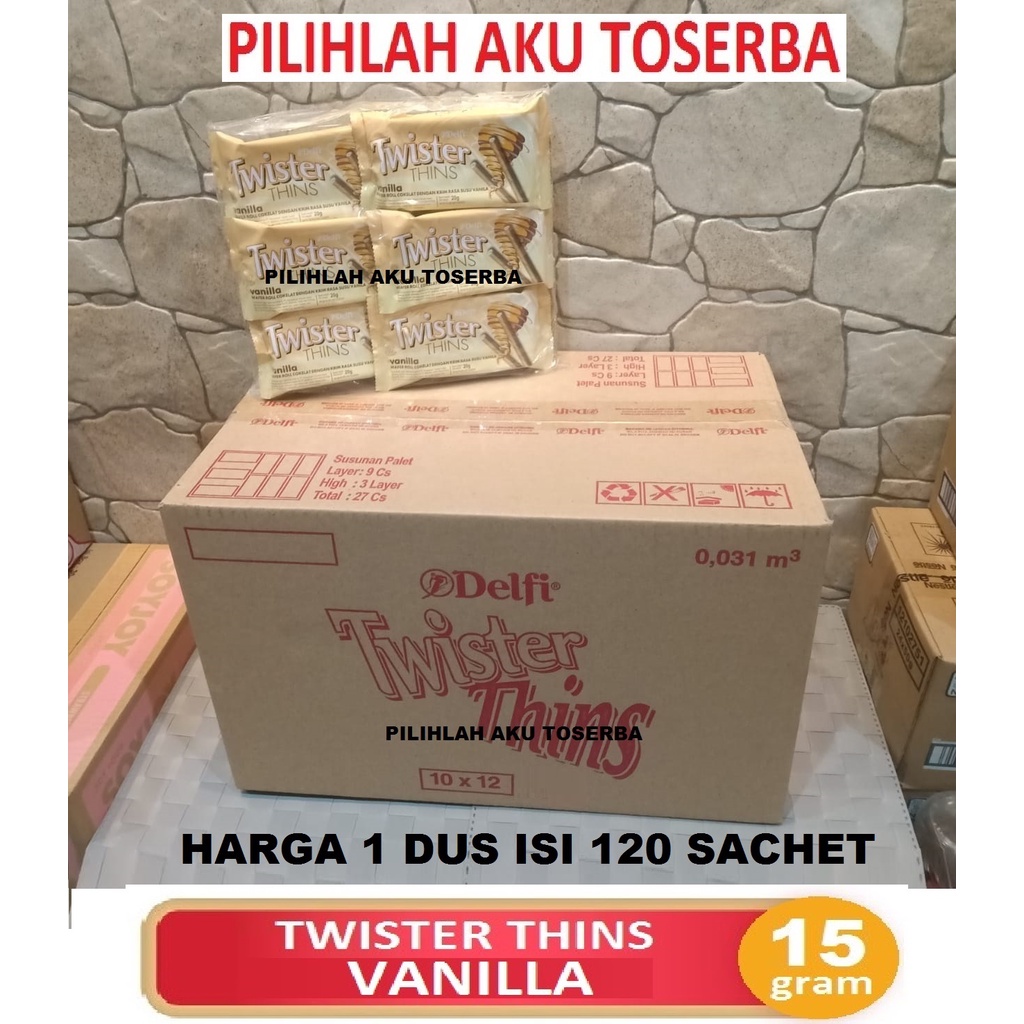 Twister Thins VANILLA 15 gr - ( HARGA 1 KARTON ISI 120 PCS )