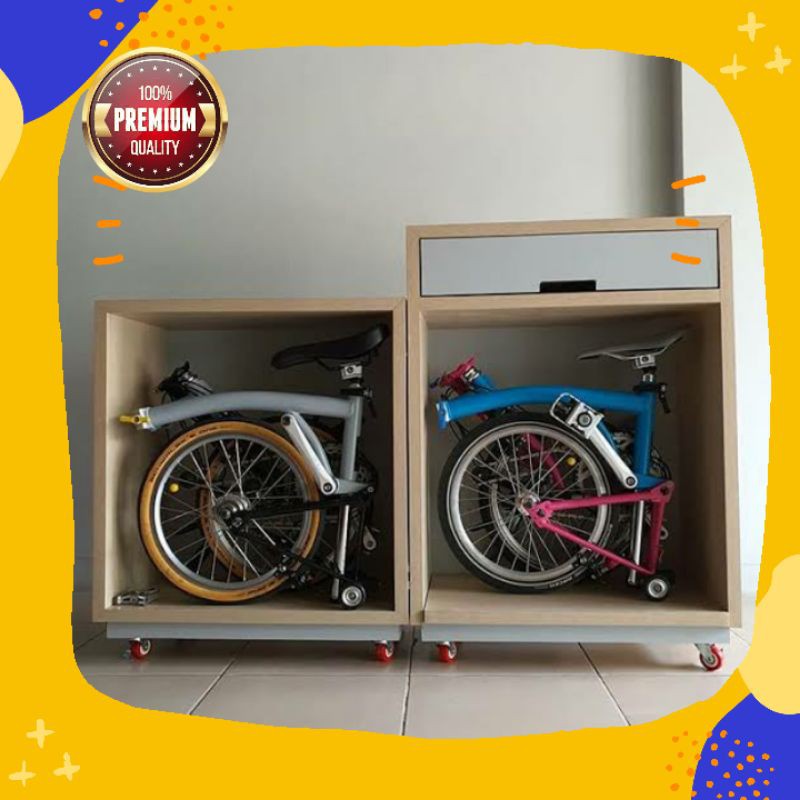 Penyimpanan sepeda lipat/Good quality Bahan JATI BELANDA