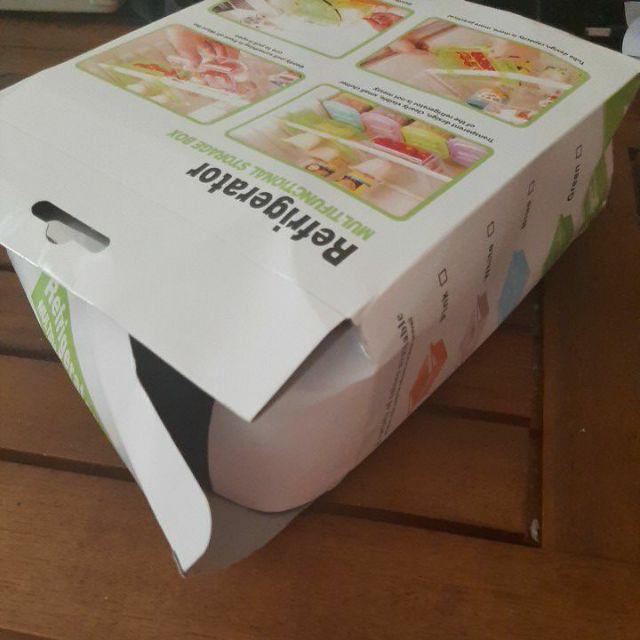 Kotak Wadah Multifungsi Dengan Model Kompartemen Untuk Organizer / Tempat Penyimpanan Pada Kulkas