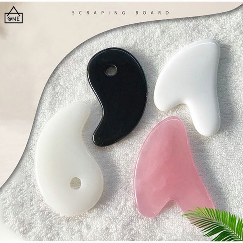 COD❤Face Gua Beauty Wanita Gua Sha Board Alat Pijat Tubuh Perawatan Kesehatan Kulit Wajah Korea Fashion