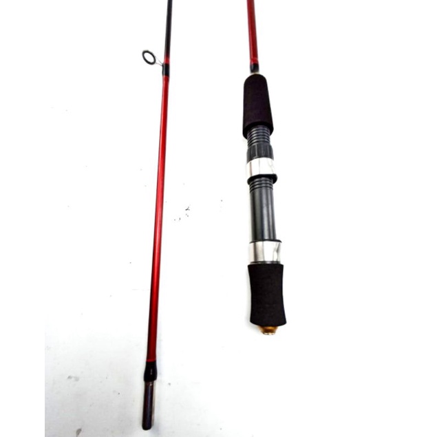 murah laris Joran pancing laut kaku jigging Ajiro Redbass fiber solid 165 180 198 cm