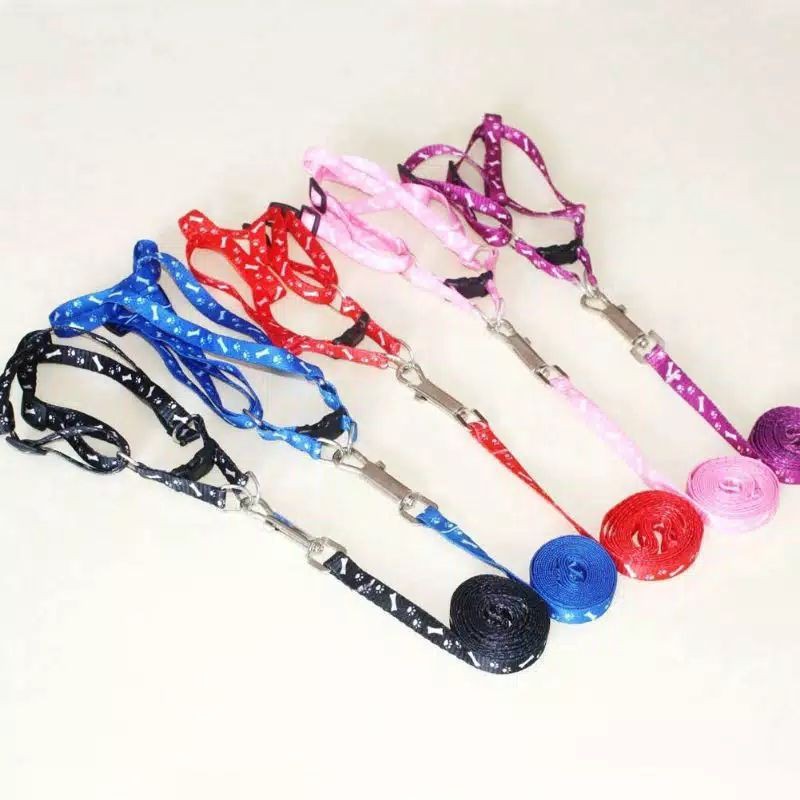 Tali tuntun anjing kucing model harness