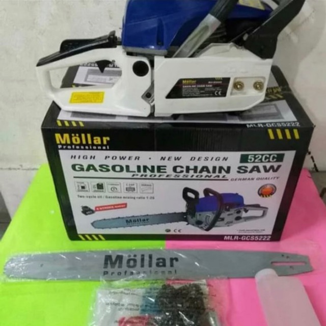 Gasoline Chainsaw 52cc 22in Mollar