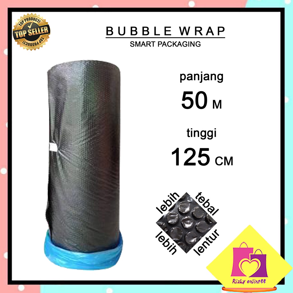 rizkyinline88 bubble wrap roll / plastik packing babel / buble wraping hitam