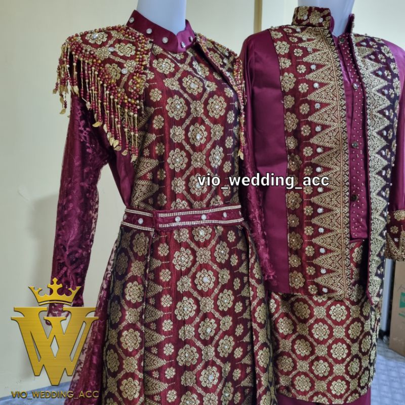 Baju pengantin palembang modern+teratai