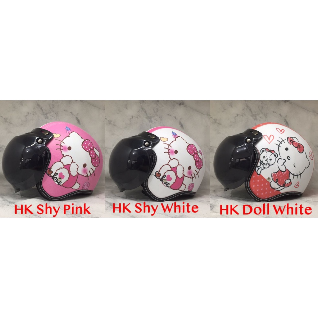 HELM BOGO RETRO FULL KULIT MOTIF KARTUN LUCU MURAH SNI