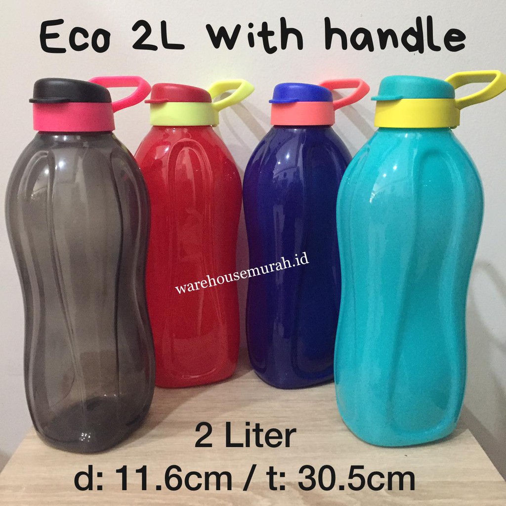 NEW ECO BOTTLE hitam 2L botol minum 2 liter ori by tpw