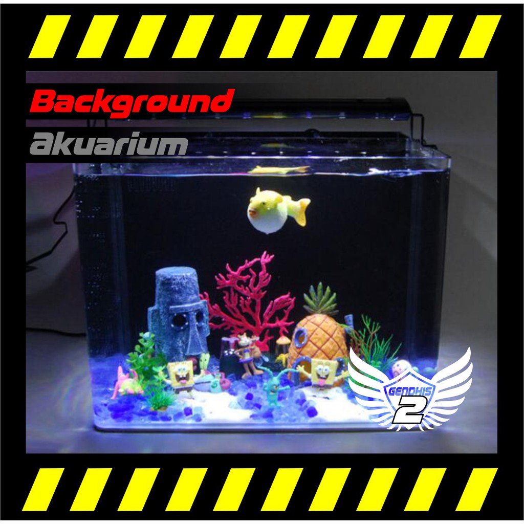 Background Akuarium Kecil / Stiker Akuarium Kecil