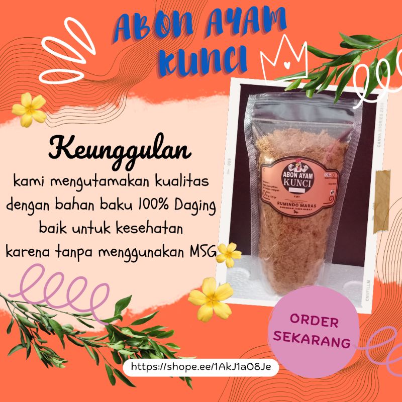 

ABON AYAM / ABON AYAM KUNCI / ABON MURAH