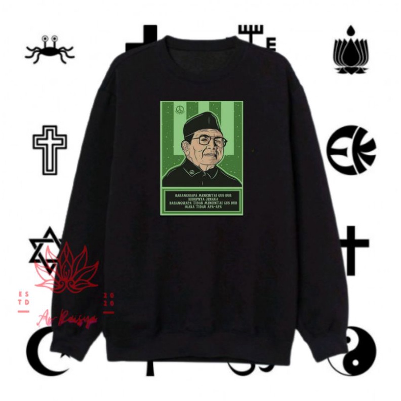 crewneck pluralisme/sweater pluralisme/Crewneck Gusdur/sweater gusdur/Crewneck Abdurahman Wahid/swea