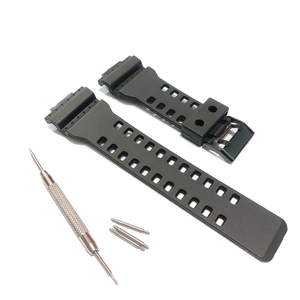 Strap Tali jam Tangan Casio G-Shock GA-100 GA-110 GA-120 GA-150 GA-300 GD-100 G-8900  Full BlacK
