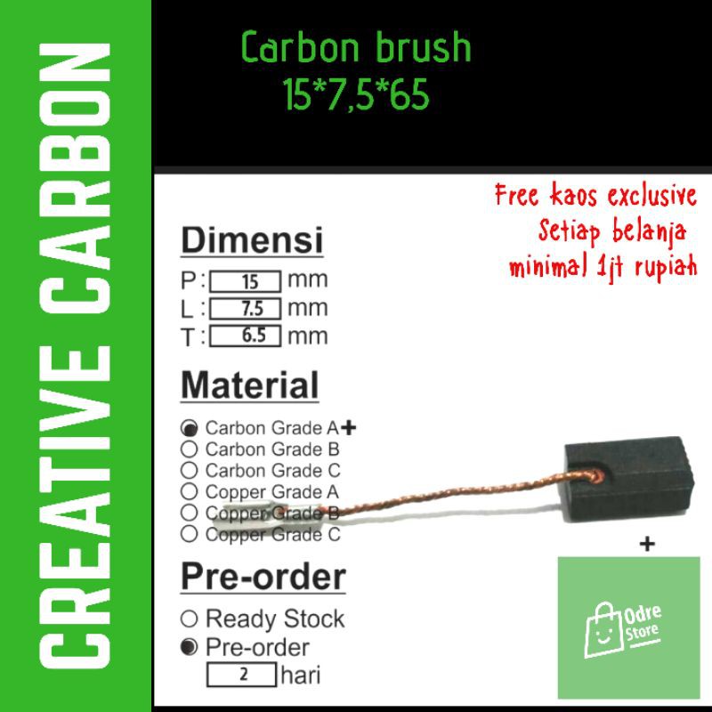 

CARBON BRUSH 15*75*6.5mm