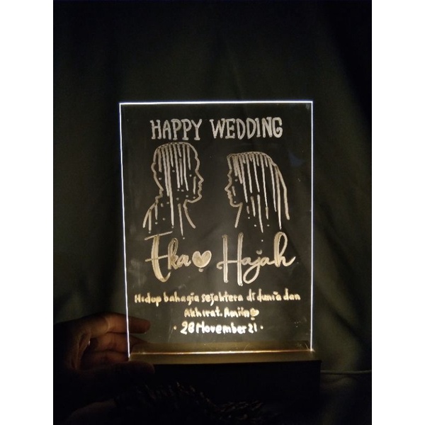 

KADO AKRILIK CUSTOM | GIFT BOX | KADO ULANG TAHUN | KADO PERNIKAHAN | Akrilik wooden LED