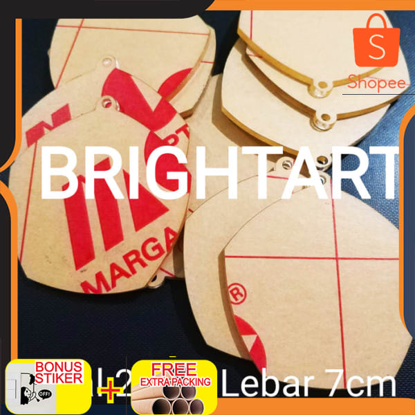 

Bahan medali akrilik 2mm plus tali - bening Elegan