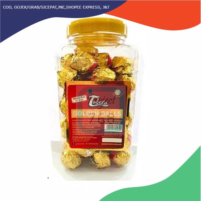 

Coklat Tobelo/Coklat Goldenball/Golden Ball isi 45pc/Toples