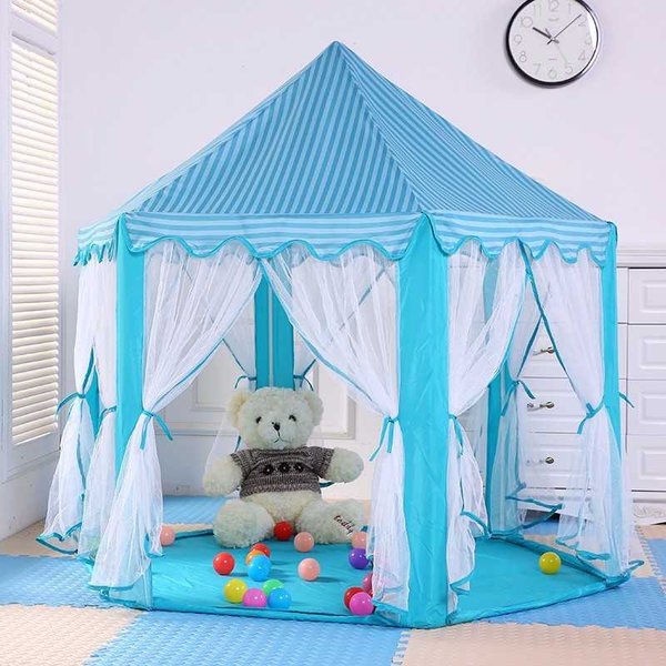 Tenda Mainan Anak Princess Tenda Camping Anak 2-3 Orang Outdoor Indoor Pink