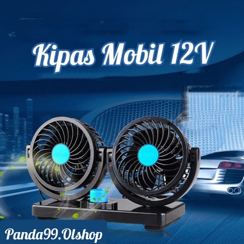 Kipas Angin Mobil Car Cooling Double Fan/Kipas Angin Mobil 12 Volt