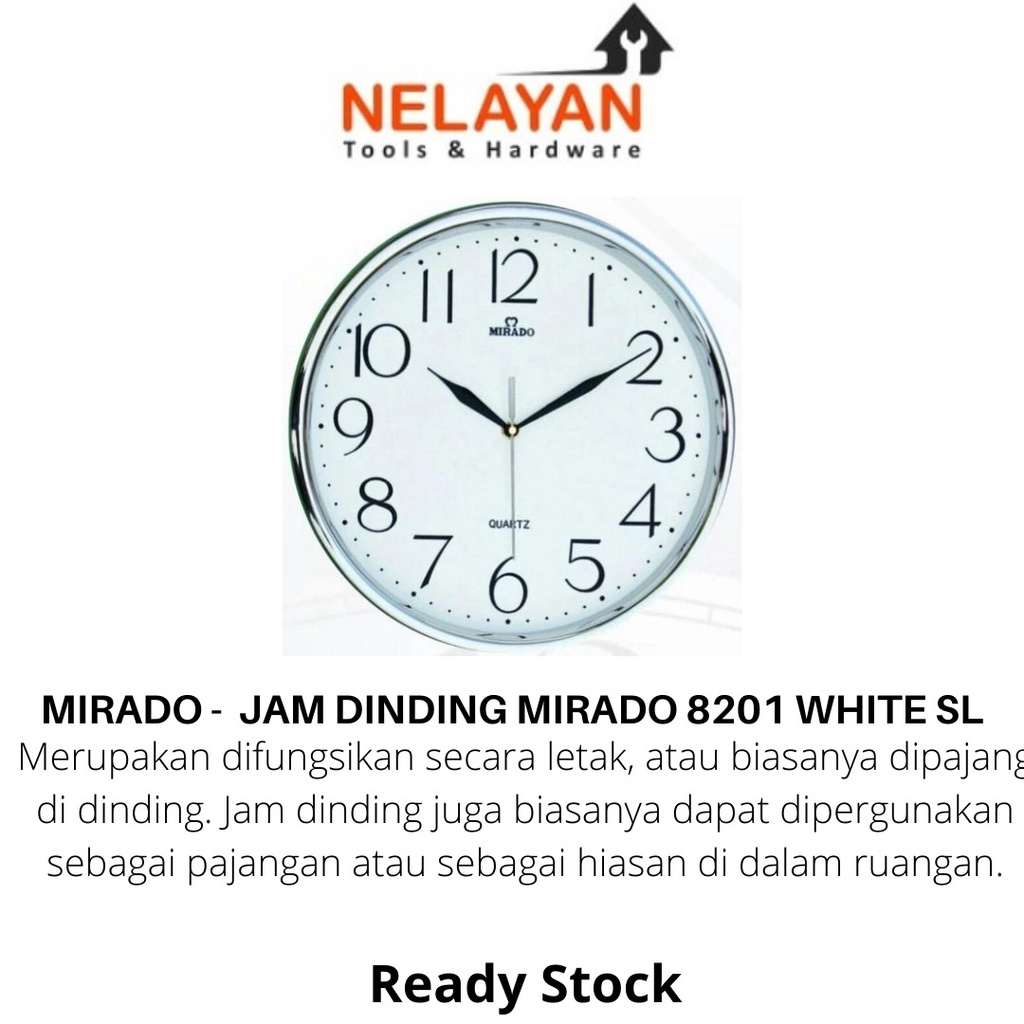 MIRADO - Jam Dinding Mirado 8201 White SL