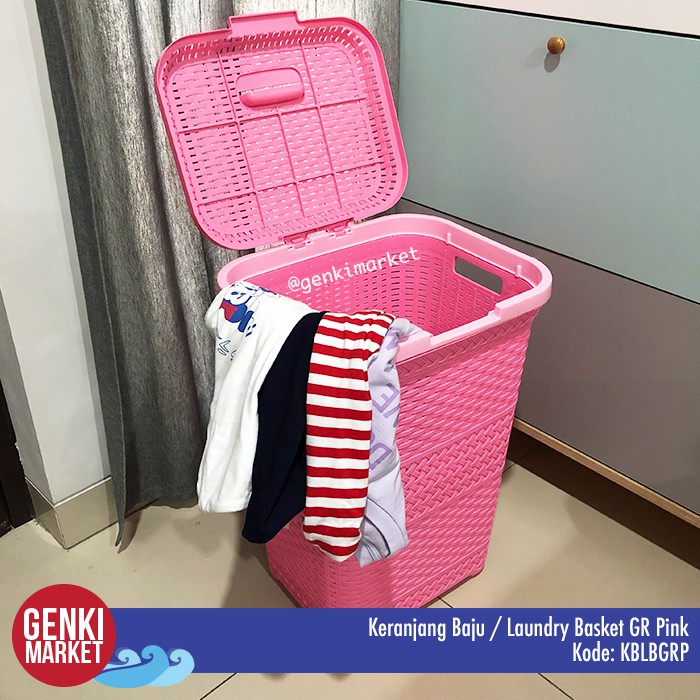 Keranjang Baju  Laundry Basket Tempat  Penyimpanan Baju  