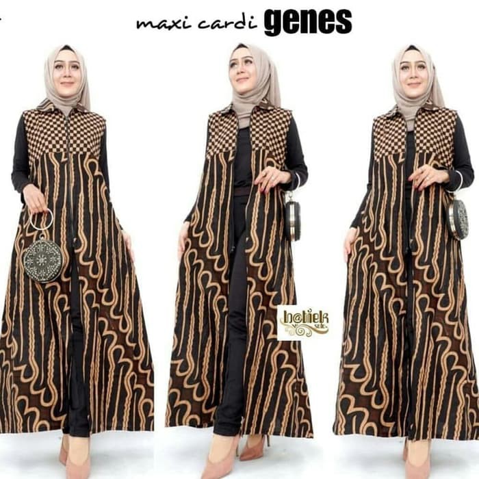 OUTER MAXI CARDI GENES BATIK MODERN WANITA MUSLIMAH