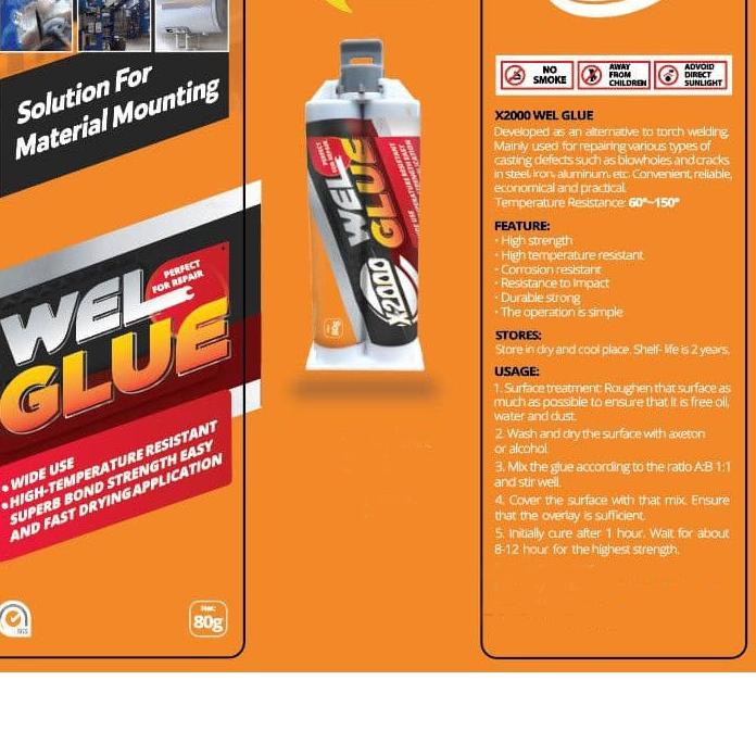 Lem besi kuat, Lem solder X2000, Lem super cepat kering, melekat kuat, digunakan untuk berbagai