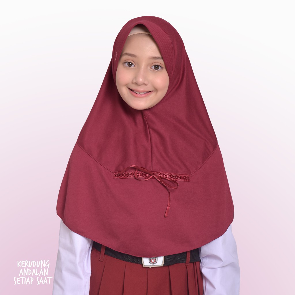 Kerudung Kalia Rabbani Instant Ori Hijab Tali Serut Depan Dada Anak Sekolah ukuran S M L XL Jilbab R
